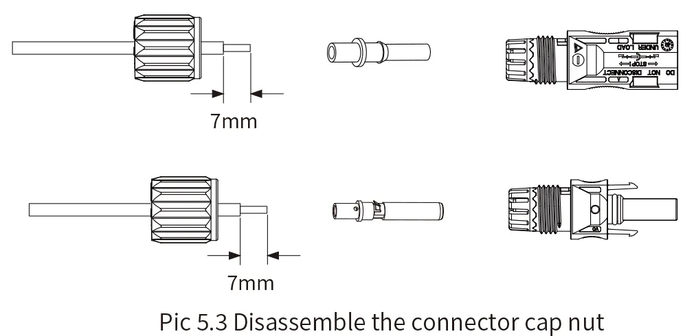 Desmontaje de la tuerca de la tapa del conector DC - Imagen 5.3