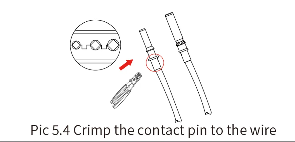 Crimpado del pin de contacto al cable - Imagen 5.4