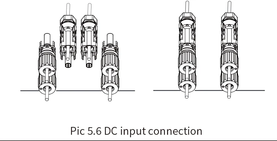 Conexión de entrada DC del inversor - Imagen 5.6