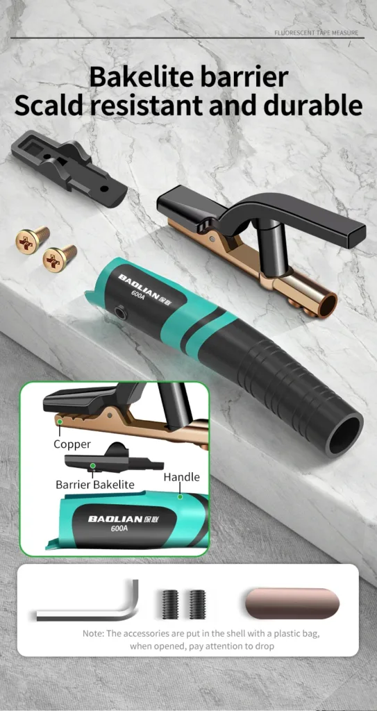 Alicates con cinta métrica fluorescente