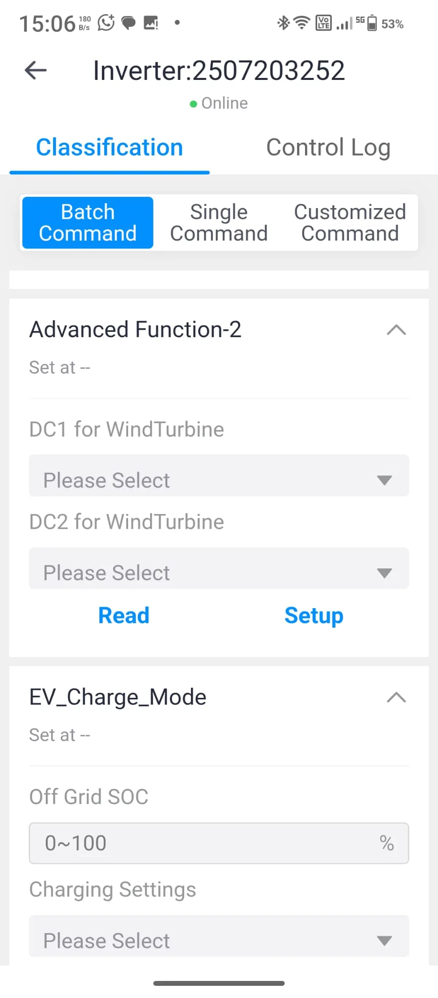 Advanced Function 2 configuración